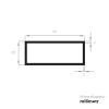 PROFIL ALUMINIOWY PROSTOKĄTNY 50X20X2MM 1MB